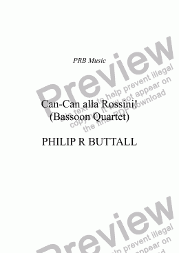 page one of Can-Can alla Rossini! (Bassoon Quartet)