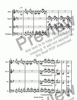 page one of SQ #2 III in B Flat Major, Op. 243.sib