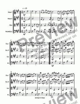 page one of SQ #4 II Minuet & Trio, Op. 245