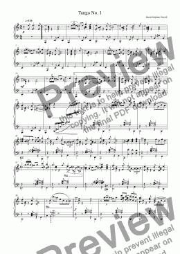 page one of Tango No. 1 for Piano Solo