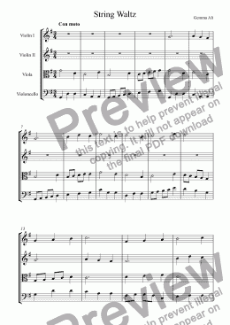 page one of String Waltz