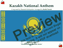 page one of Kazakh National Anthem for Brass Quintet (World National Anthem Series)
