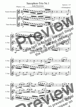 page one of Saxophon-Trio Nr. 1