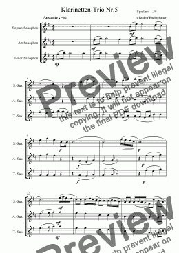 page one of Saxophon-Trio Nr.5