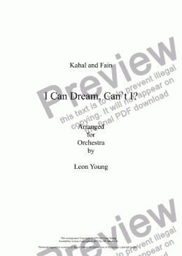 page one of I Can Dream, Can`t I?