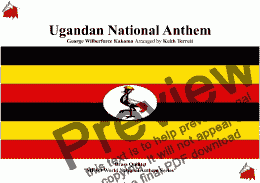 page one of Ugandan National Anthem for Brass Quintet (MFAO World National Anthem Series)