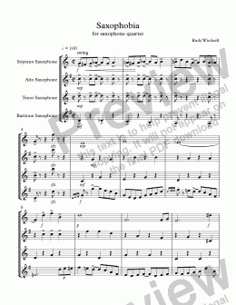 page one of Saxophobia