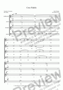 page one of Crux Fidelis SATB
