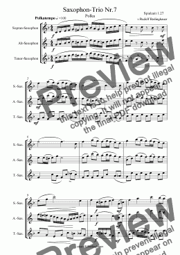 page one of Saxophon-Trio Nr.7