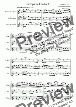 page one of Saxophon-Trio Nr.8