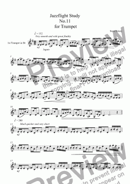 page one of Jazzflight Study  No.11  for Trumpet