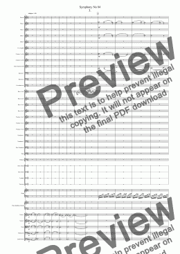 page one of Symphony No 84 3rd movt