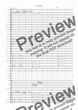 page one of Symphony No 17 3rd movement - Courage