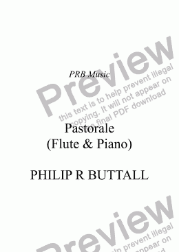 page one of Pastorale (Flute version)