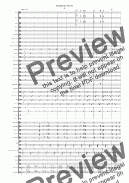 page one of Symphony No 84 4th movt