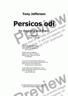 page one of Persicos odi