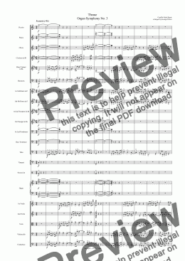 page one of Theme from Organ Symphony No. 3