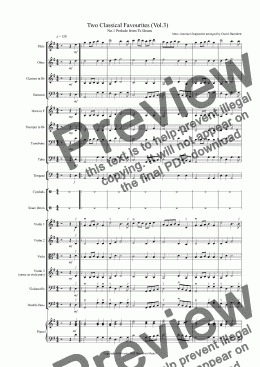 page one of 2 Classical Favourites for School Orchestra (volume three)
