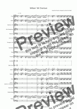 page one of William Tell Overture for School Orchestra