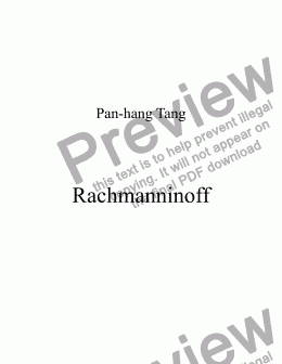 page one of Rachmanninoff