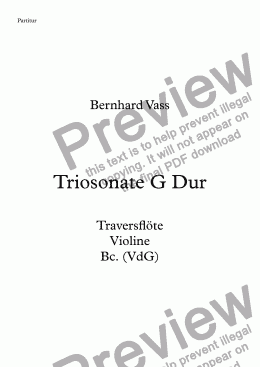 page one of Triosonate G Dur 