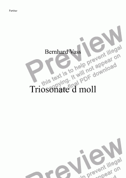 page one of Triosonate d moll