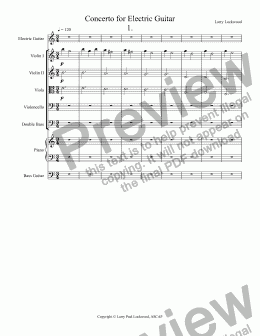 page one of Concerto for Electric Guitar