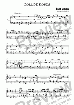 page one of 253-Coll de Roses (Principal theme) (piano version)