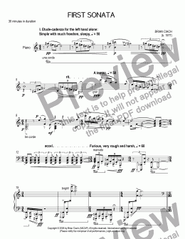 page one of First Sonata