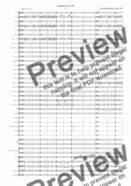 page one of Symphony No 85 1st movt