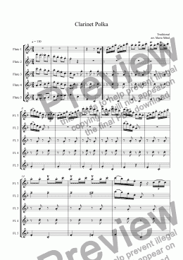 page one of Clarinet Polka