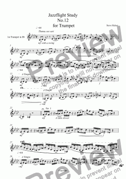 page one of Jazzflight Study  No.12  for Trumpet