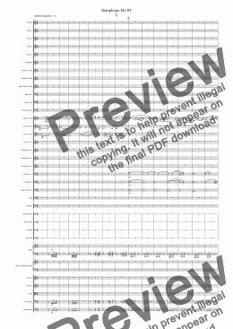 page one of Symphony No 85 3rd movt