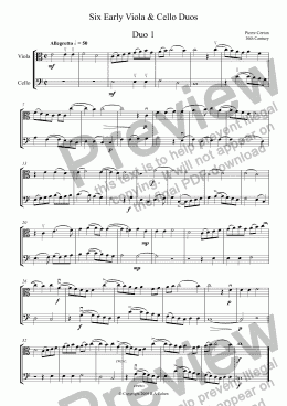 page one of Six Early Viola & Cello Duos