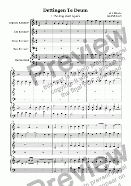 page one of The king shall rejoice (Händel)