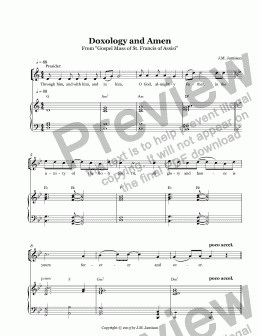 page one of Amen (with Doxology) (Gospel Mass)