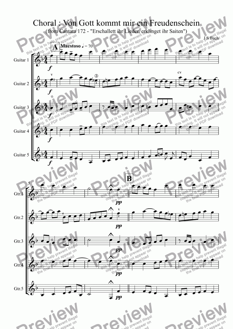 page one of Choral : Von Gott kommt mir ein Freudenschein