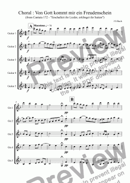 page one of Choral : Von Gott kommt mir ein Freudenschein