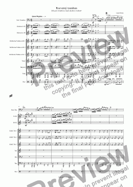 page one of Sprightly Trombone (Rozverný Trombon) /Solo Trombone with small wind orchestra (Blaskapelle)/