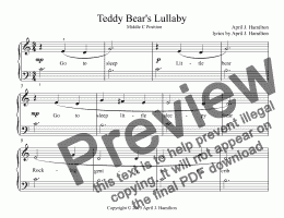 page one of Teddy Bear's Lullaby