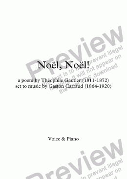 page one of Noël! Noël! (Carraud / Th. Gautier)