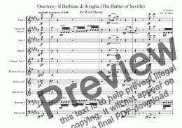 page one of Overture - Barber of Seville