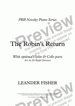 page one of PRB Novelty Piano Series: The Robin’s Return (Piano Trio)