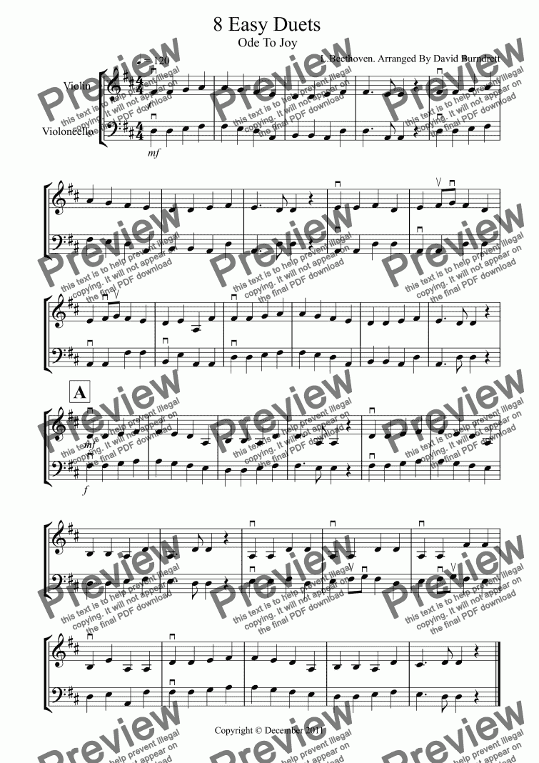 page one of 8 Duets for Violin And Cello 