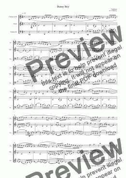 page one of Danny Boy (for Clarinet, Vioin and Cello)