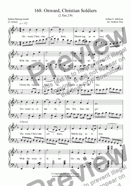 page one of Onward, Christian Soldiers - Easy Piano 168