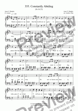 page one of Constantly Abiding - Easy Piano 355
