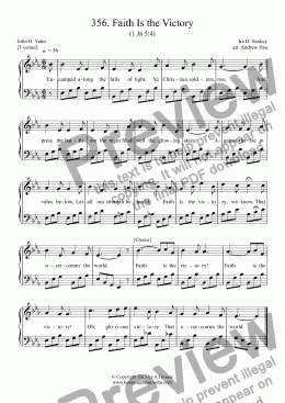 page one of Faith Is the Victory - Easy Piano 356