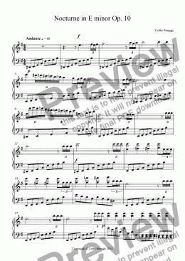 page one of Nocturne in E minor Op. 10