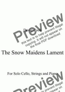 page one of The Snow Maidens Lament